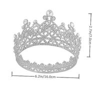 VALICLUD Unique Rhinestone Hairhoop Crown Headband for Weddings High Toughness Baroque Headwear Durable Hair Jewelry for Brides and Special Occasions Silver