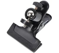 VALICLUD Universal Camera Mount Clip with Strong Clamping and Pan-tilt Design, Plastic and Metal Backdrop Holder for Tripod and Other Suitable Places, Black Protective Rubber Included