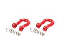 VALICLUD Universal Red U-Shaped Front Tow Hook Pair for Car Truck, Plastic Sturdy Towing Ring Hooks, Compatible with Racing Style and Trailer Use