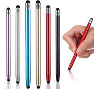 VALICLUD Universal Stylus Pen Set Easy to Carry Metal and Silicone Material 6pcs with 2 Different Sized Tips 7mm and 5mm and Protect Screen for Touch Screen Devices and Tablets