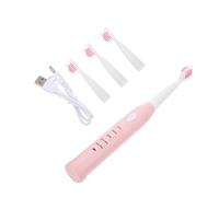 VALICLUD USB Rechargeable Electric Toothbrush Soft Bristle Cartoon Design for Easy Cleaning and Habit Building Speed Automatic Toothbrush Suitable for Pink