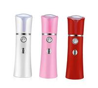 VALICLUD USB Rechargeable Nano Spray Face Humidifier Handheld Facial Spa Steamer with Tank for Hydration Skin Care and Cooling Mist Portable White Design