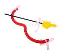 VALICLUD Valentine’S Day Cupid Bow and Arrow Set Costume Prop, Yellow Finger Bow with Red Arrow for Angel Cosplay and Romantic Dress-Up Accessories