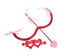 VALICLUD Valentine S Day Cupid Costume Set with Sparkly Bow and Heart Glasses Romantic Bow and Arrow Prop for Adults Versatile Couple S Cosplay Accessory for Parties and Photo Decor