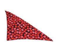 VALICLUD Valentine’S Pet Bandana Adjustable Triangle Scarf with Heart Pattern Soft Drool-Resistant Dog and Cat Scarf for Holiday Parties and Romantic Celebrations