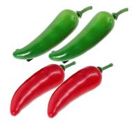 VALICLUD Vegetable Chili Pepper Hair Clips 4PCS Mini Food Alligator Hair Barrettes for Girls Women Creative Accessories