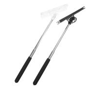 VALICLUD Vehicle Parking Card Holder Extender Abs + Stainless Steel 2pcs with Reinforced Clamp and Retractable Design Toll Pass Holder Hand Use for Commuting and Park Entrances