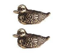 VALICLUD Vintage Brass Paired Duck Figurines 2pcs Decorative Statues Household Artware Wedding Present Table Ornament Home Décor Accents