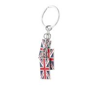 VALICLUD Vintage British Flag Keychain Car Charm Pendant for Bags and Backpacks National Flag Souvenir Keyring for British Culture Enthusiasts
