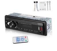 VALICLUD Vintage Car Radio Receiver with and USB Player for Cars and Trucks Easy Installation Touch Control Supports Card and Radio Functionality