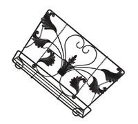 VALICLUD Vintage Cast Iron Recipe Book Holder with Thick Chain, Decorative Metal Cookbook Stand for Kitchen Countertop, 32X19X24Cm Heart-Shaped Reading Bookends for Cooking and Display