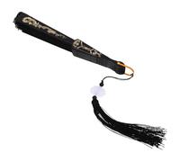 VALICLUD Vintage Chinese Style Handheld Fan with Lace and Tassels Portable Dance Party Prop for Women Elegant Retro Dance Performance Accessory