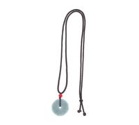 VALICLUD Vintage Green Jade Pendant Necklace for Women Carved Feng Shui Amulet Elegant Jewelry for Formal Casual Wear