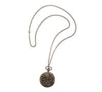 VALICLUD Vintage Hollow Design Large Pocket Watch Antique Bronze Zinc Alloy Quartz Timepiece for Men and Women for Weddings and Formal Events