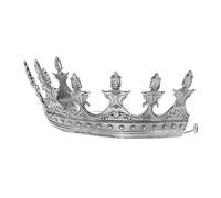 VALICLUD Vintage King Crown Headpiece for Men and Women Medieval Royal Tiaras for Costume Parties Prom and Halloween Decorations Adjustable Fit Rhinestone Accents