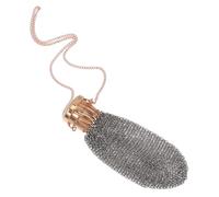 VALICLUD Vintage Metal Mesh Coin Purse with Twist Closure and Chain Retro Stainless Steel Holder for Collectors Small Treasure Chest Style Coin Pouch with Classic Design