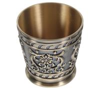 VALICLUD Vintage Party Wine Cup Creative Tea Cup 50ml Alloy Retro Style Dishwasher Safe Convenient to Hold for Friends Gathering and Home Use