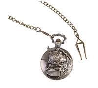 VALICLUD Vintage Pocket Watch Locomotive Shape Design for Friends Creative Pocket Watch Flip Cover As Clothes Decorative for Special Occasions