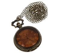 VALICLUD Vintage Pocket Watch Relief World Map Design Retro Hanging Watch for Dad Classic Tone Timepiece for Men and Women