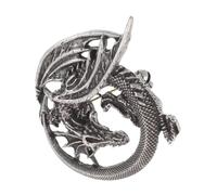 VALICLUD Vintage Rock Style Dragon Brooch Pin for Men Fade Resistant Alloy Animal Lapel Pin Unique Medieval Steampunk Accessory for Jackets and Coats Bold Gothic Jewelry Gift