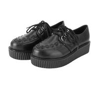 VALICLUD Vintage Round Toe Women Shoes Thick Sole Leather Loafers Japanese Style Creative Fashionable Footwear for Comfortable Spring Autumn Casual Black