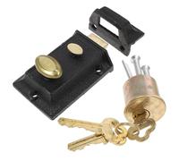 VALICLUD Vintage Spring Bolt Door Lock for Home Security Anti-Theft Old Style Wooden Door Replacement with Complete Installation Kit Compatible with Apartments and Commercial Buildings