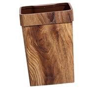 VALICLUD Vintage Wood Grain Garbage Can Medium with Indented Handle Household Waste Bin for Bathroom Kitchen Bedroom Office Easy to Clean and Store Kitchen and Harmful Waste