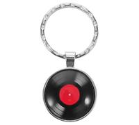 VALICLUD Vinyl Record Keychain Vinyl Record Charms Mini CD Keychain Small Violin Keychain That Plays Music Funny Key Ring Music Keychain Car Key Holder Vinyl Records Trinket Zinc Alloy