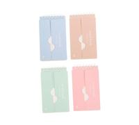 VALICLUD Vocabulary Notepads 4 Pack Portable Set with Blank Spiral Memo Cards in Mixed Colours, Pocket Notebooks Suitable for School, Study and Office