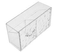 VALICLUD Wall Mounted Cotton Pad Container with Lid Large Capacity Cotton Swab Box Cosmetic Organizer Storage Box for Bathroom Vanity Space Saving Dustproof Holder