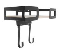 VALICLUD Wall Mounted Ironing Board Hanger with Removable Hooks, Metal Iron Board Hook Holder for Laundry Room and Bathroom, Adjustable Iron Hanging Bracket for Door and Wall Storage