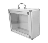 VALICLUD Wall Mounted Medicine Storage Box Metal Alloy Organizer for Emergency Aid and Public Service Banks Offices Community Centers Compact Space Saving Design