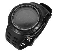 VALICLUD Waterproof Outdoor Sports Watch for Men with Step Count and Timing Functions, Black Silicone and Stainless Steel, Day the W isplay, for Mountain Climbing and Daily Use