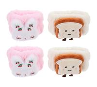 VALICLUD Waterproof Wash Wristbands 2 Pairs, Portable Soft Cotton Face Washing Wrist Wraps for Skincare Spa, Makeup, Shower Use, Comfortable Absorbent Wristbands for Women