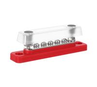 VALICLUD Way Battery Busbar Terminal Block with Cover High Power Distribution Terminals for Rvs Boats Solar Wiring Red Heat Dissipation Base