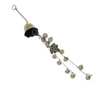 VALICLUD Weather-resistant Witch Bell Wind Chime Pendant for Door Knob Rustic Metal Hanging Ornament for Outdoor Garden Soothing Halloween Sound Decor Festive Witchcraft Wind Chimes for