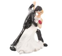 VALICLUD Wedding Cake Topper Resin Decorative Topper Groom and Bride Figurine Tango Dance Theme Party Supplies Wedding Cake Pick for Bridal Shower and Celebration