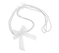 VALICLUD Wedding Lasso Rope with Elegant White Bow and Pearl Embellishments Handfasting Cord for Church Ceremony Multifunctional Unity Rope Enhancing Sacred Wedding Ambiance