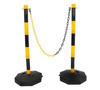 VALICLUD Weighted Plastic Traffic Delineator Post with Reflective Bands Expandable Safety Barrier for Road Construction and Parking Management Portable and Easy Assembly with Detachable