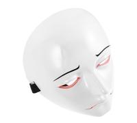 VALICLUD White Full Face Pvc Mask with Adjustable Strap and Breathable Design for Costume Parties and Themed Events, Unique Prince Theme Party Mask for Adults and Men