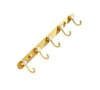 VALICLUD White Gold Hook Bathroom Wall Mounted Clothes and Hat Hook for Toilet and Fitting Easy Install with Strong Load Capacity for Scarves Bags Coats Indoor Organization