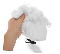 VALICLUD White Judge Wig for Men Authentic Lawyer Cosplay Headwear Elegant Gentleman Style Costume Accessory for Parties Balls and Stage Performances