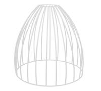 VALICLUD White Metal Cage Lampshade Small 20cm X 20cm Hollow Hanging Birdcage Light Shade for Ceiling Lamp Living Room