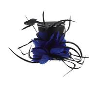 VALICLUD Women Blue Mini Top Hat with Plumage in Pvc Material, Unique Elegant Design for Costume Events and Carnivals, Versatile Usage and Easy Styling Party Headwear