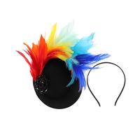 VALICLUD Women Colorful Plume Fascinator Headband Carnival Costume Accessory for Weddings Tea Parties and Events Vibrant Durable Hair Clip for Unique Style