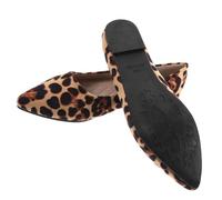 VALICLUD Women Leopard Print Flat-Heeled Pointed Shoes Casual Footwear for Ladies (Khaki Size 39)