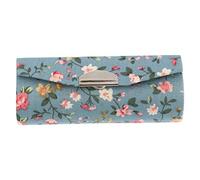 VALICLUD Women Lipstick Case with Mirror Portable Cosmetic Organizer Embroidered Floral Brocade Storage Box 3.43X1.30X1.18 Inch