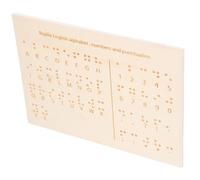 VALICLUD Wood Braille Board for Blind Individuals Educational Teaching Aid for Learning Braille Compact for Easy Portability Durable and Easy to Clean for Various Purposes