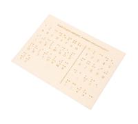 VALICLUD Wood Braille for Blind People Portable Teaching Aid Durable Easy to Clean Essential Tool for Braille Education Compact for Beginners
