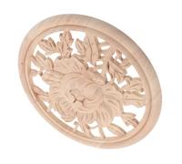 VALICLUD Wood Carved Applique Intricate Hollow Relief Floral Design Wooden Decorative Onlay Unpainted for Cabinet Dresser Bed Door Wall Ceiling DIY Home Decor